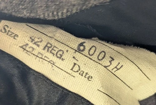 Vintage Men Wool Overcoat 42 R Charcoal Grey Herringbone Dewmoor Malcolm Kenneth image 10
