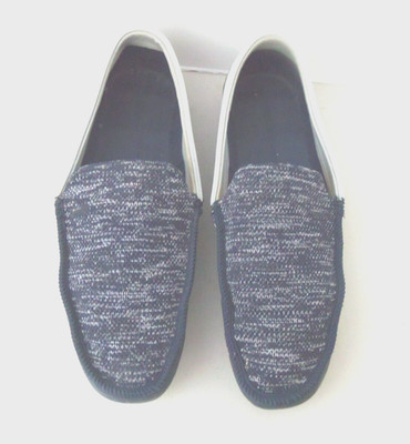 SWIMS Men's Slip On Casual Loafers - Knit Fabric Upper - Blue & Gray - Size 13