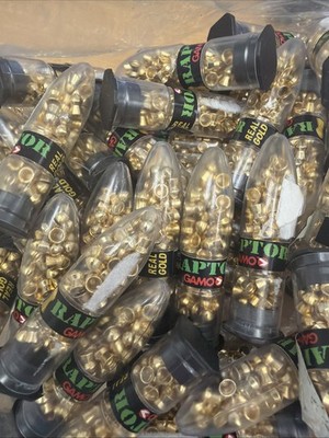 GAMO 100 Count PBA RAPTOR Premium 18K GOLD PLATED 4.5mm .177 Caliber Air Pellets