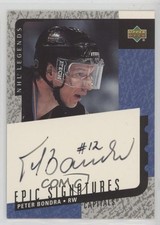 2000-01 Upper Deck Legends Epic Signatures Peter Bondra #PBo Auto tg9