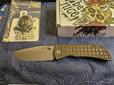 McNees Knives PM MAC2 3.5 Frame Lock Knife Atomic Bronze Frag Titanium (3.5'' SW)
