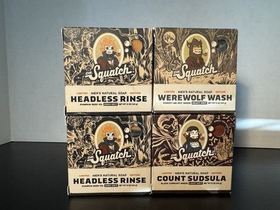 Dr Squatch HALLOWEEN Soaps Werewolf Wash, Count Sudsula, Headless Rinse LOT OF 4