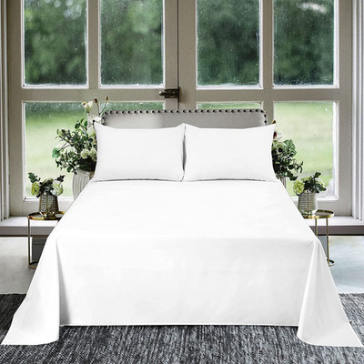 Recci 1Pcs Flat Sheet Alsakan King 132 X 120 800 Thread Count 100 Egyptian