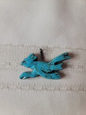 Vintage NATIVE AMERICAN? Turquoise? Roadrunner Signed dp (SEE DESCRIPTION)