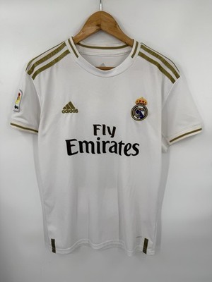 Real Madrid 2019 2020 Adidas Fly Emirates White Jersey Kit Men s Small Diaz #11
