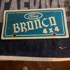 Vintage Ford Bronco License Plate 4 X 4 Metal