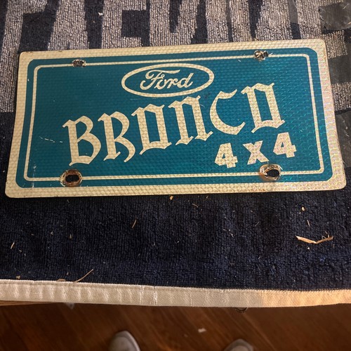 Vintage Ford Bronco License Plate 4 X 4 Metal