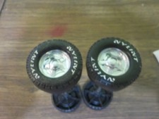 vintage nylint truck set of 4 tires 2 axles for parts