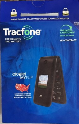 Tracfone Alcatel A405DL My Flip 2 4GB Black Prepaid Flip      20
