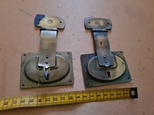 2 Serrure de malle coffre ancien  neuf de stock , Oxydation Du Temps 