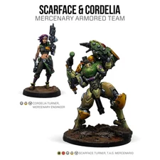 Infinity Scarface & Cordelia Mercenary Armored Team - Corvus Belli CVB280782