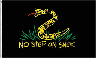 Personal Expression No Step On Snek Flag 3x5 Ft Black Polyester Room Decor Flag