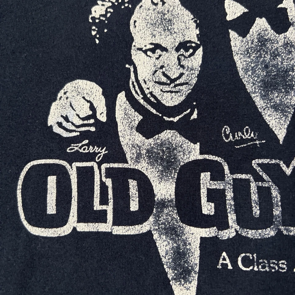 Camiseta grande Old Guys Rule The Three Stooges A Class Act negra delantera y trasera Foto 4 de 4