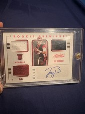 joe burrow rookie patch auto card. rookie card picture