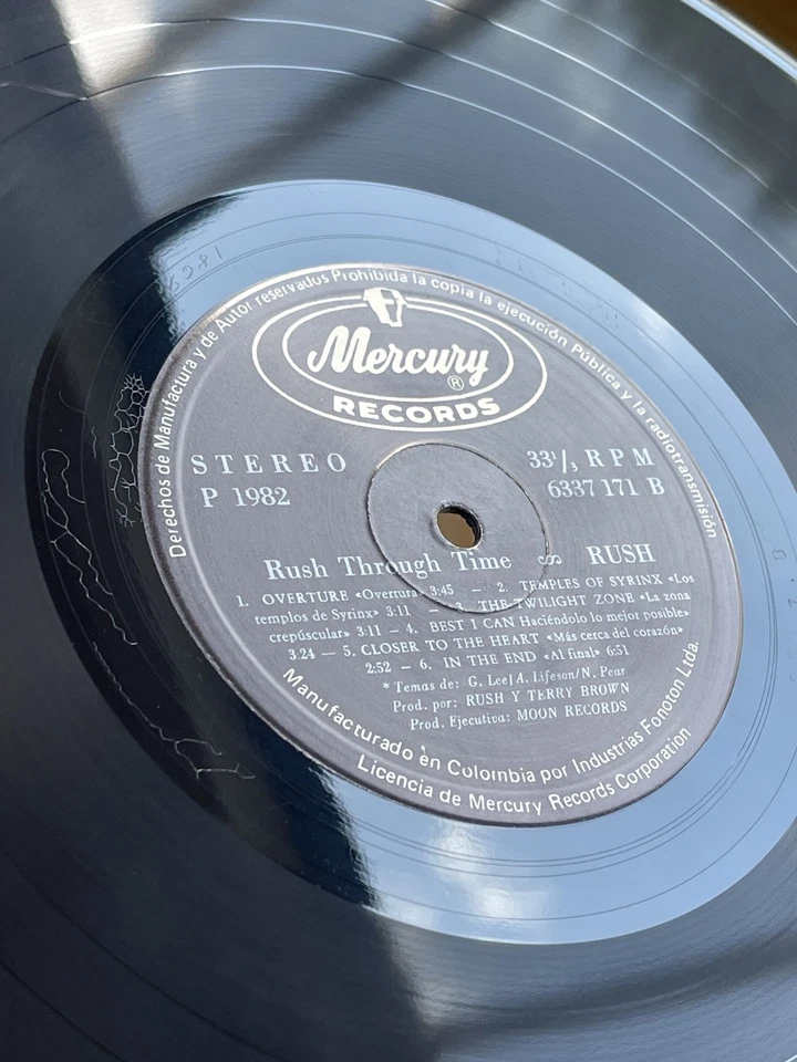 Rush ‎– Rush Through Time - Mercury Colombia 1982 - Image 4 of 4