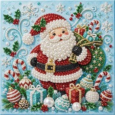 Santa Claus Pearl Diamond Art Kits for Adult,Christmas Pearl Painting Kits