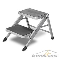 Doppeltrittstufe 2 Stufen Faltbar Trittstufe Stahl Doppeltritt Wohnwagen Camping