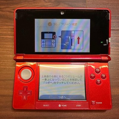 Nintendo 3DSレッド USED Japanese New Nintendo 3DS XL LL METALLIC RED with all items
