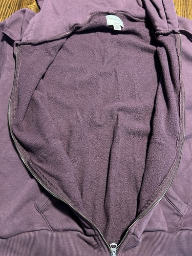 American Eagle Zip Up Hoodie Jegging Fit Women's XS Oversized Soft Purple Cozy - Picture 9 of 14