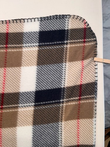 HIT Plaid Throw Blanket Modern Grandma Neutral Colors Fleece RN96864 - 4imprint - Picture 3 of 5