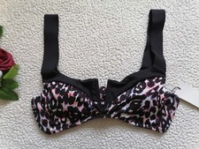 Sanctuary Women  s Printed V-Wire Bralette Bikini Top in Multi Color, Size M