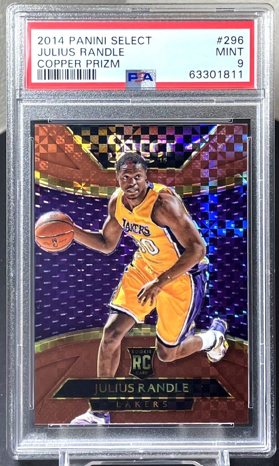 Julius Randle 2014-15 Select RC Courtside #296 Copper Prizm /49 PSA 9 Knicks SP