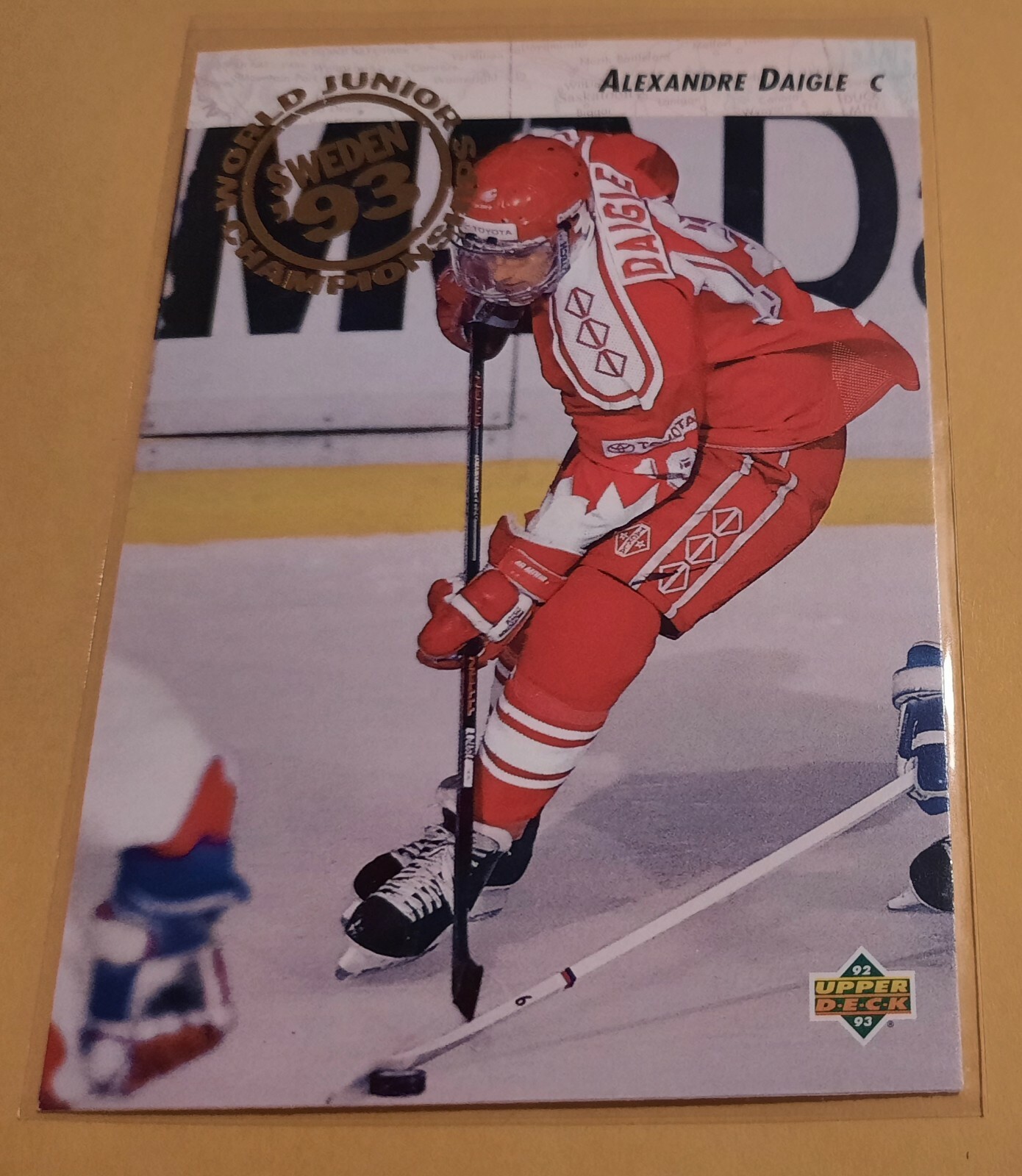 1992-93 Upper Deck Hockey ALEXANDRE DAIGLE #587 ROOKIE RC - World Juniors 