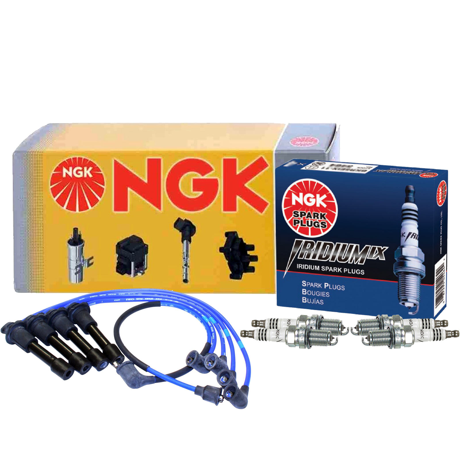 NGK Wire 4 Iridium IX Platinum Spark Plugs Kit For Escort Protege Tracer 1.8 L4