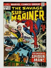 Sub-Mariner #69 (1974) Spider-Man GD range missing Marvel Value Stamp