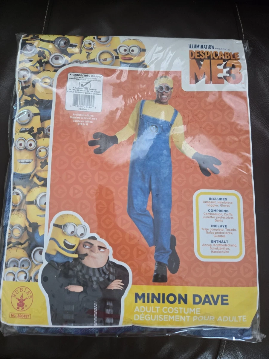 Despicable Me Minions Movie Minion Deluxe Adult XL Costume (Dave