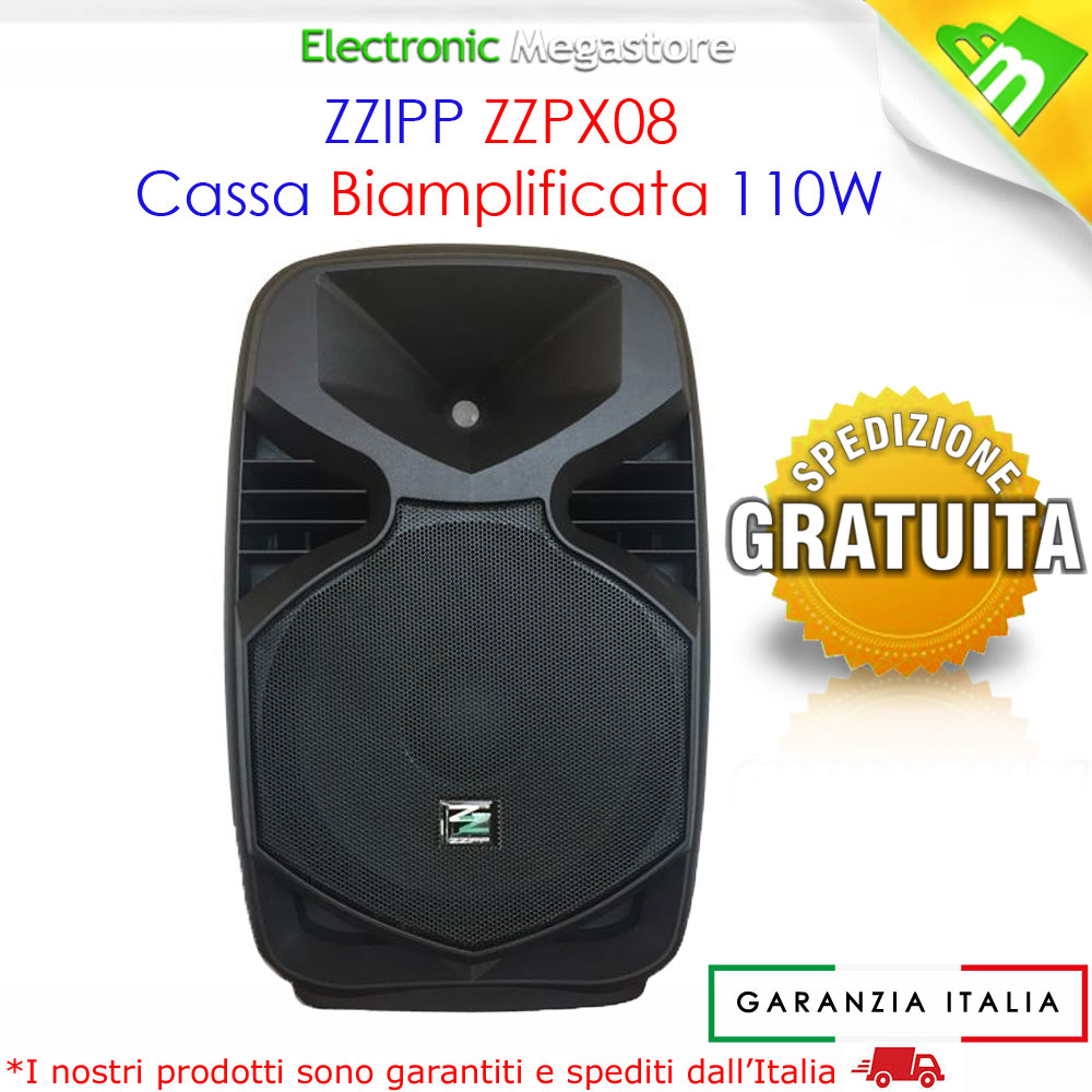 CASSA ACUSTICA ATTIVA AMPLIFICATA 110W WOOFER 20 CM 8" IN ABS PRO SERIES