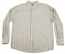 DRAGONFLY Button Down Dress Shirt XL geometric psychedelic silver polyester