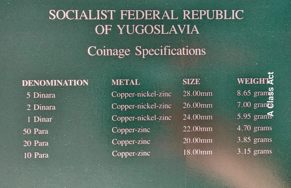 Coin Sets of All Nations Yugoslavia 1990 UNC SCARCE. Our T6859 - Image 3 of 4