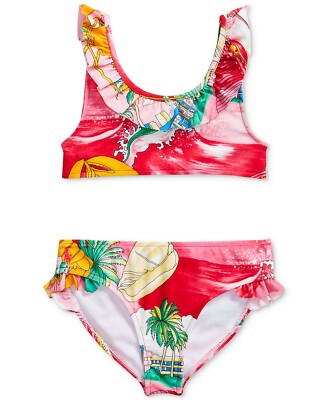 Polo Ralph Lauren Sword Fish Pink Two Piece Swimsuit Toddler L26341 Size 2T