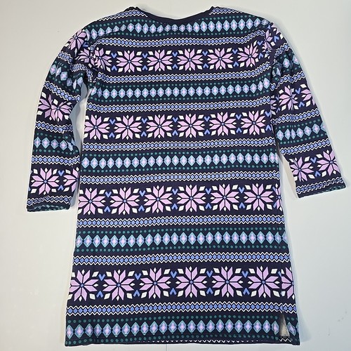 Gymboree Fair Isle Navy Purple Snowflake Sweater Dress Girls XL/14 Winter Tunic - Picture 3 of 8