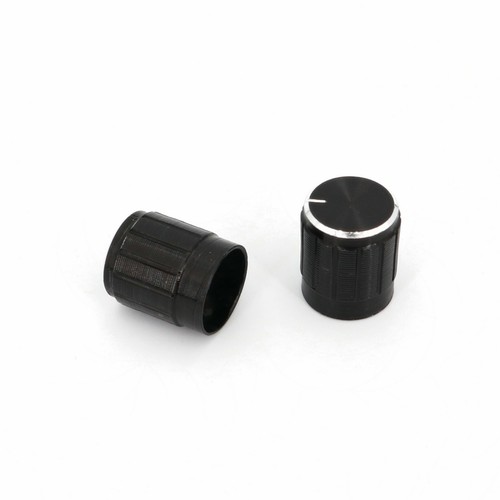 10PCS Black Aluminum 6mm Knurled Shaft Knob For Potentiometer Volume Control - Picture 2 of 6