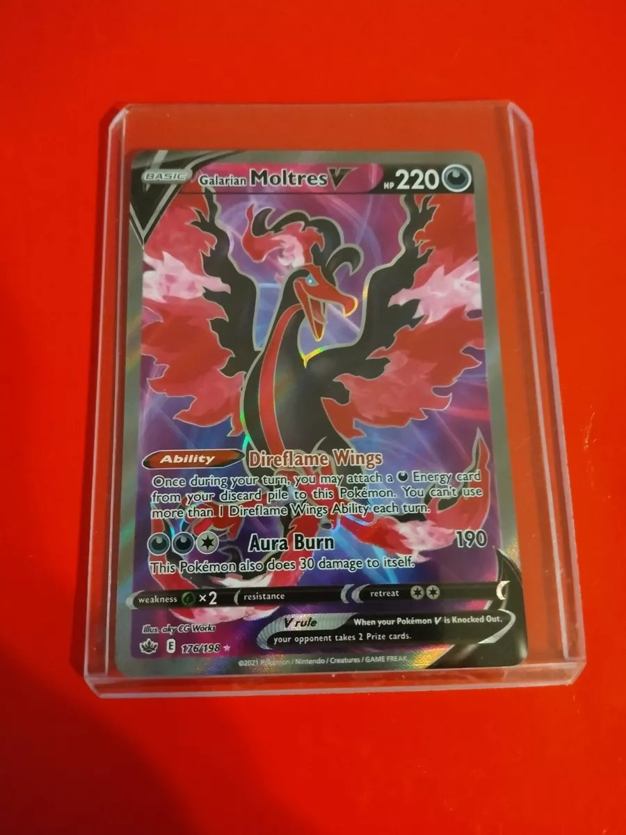 MOLTRES DI GALAR V 176/198 • Full Art • Ice Kingdom SWSH6 ITALIAN POKEMON