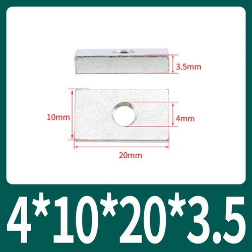 Rechteckige Vierkantmuttern Gleitblöcke für Alu Zubehör, mechanische Ausrüstung - Picture 15 of 73