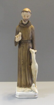 Inarco Saint Francis  with Doves and Deer Religious Figurine - #E2621 - Japan