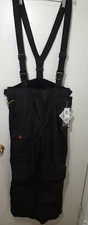 Kemper Mens Pender Suspender Pants Waterproof Size XL NWT Black zippered leg 