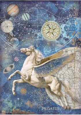 Stamperia A/4 Reispapier für Decoupage - Cosmos Infinity Pegasus DFSA4721