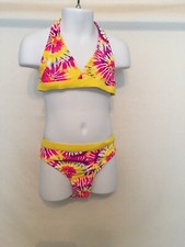 Op girls 2pc swimwear set Bikini yellow tie-dye size options