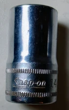 Snap-On USA TWM14 Metric 1/2" Drive/14mm Shallow 6 Point Chrme Socket-SHIPS FREE