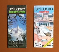 Brochures de voyage anciennes pour Sri Lanka, Colombo années 70