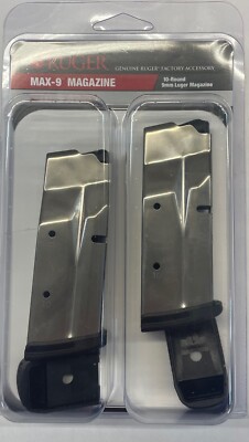 Ruger  9mm Luger Max-9  10-Round Factory Magazine (2 Pack) 90714