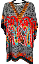 SANTE CLASSICS Kaftan Paisley Multicolor festival tribal vneck boxy One Size