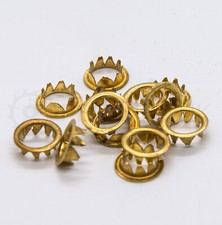 NEW - 12x Grommets Clock Key Hole Dial Brass Finish Antique clock repair - 10mm