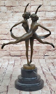 Handgefertigte Bronzeskulptur SALE Tänzer Zwillinge Gemini Vitaleh Original Deal