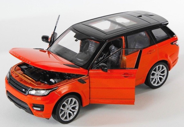 Blitz Versand Land Rover Range Rover Sport Orange Welly Modell 1:24 Neu & Ovp-image