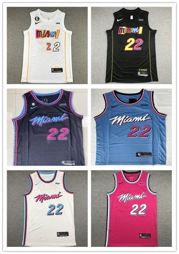 Men's Vest Miami Heat NO.22 Butler Adult Sports Top Stitched City Edition - Picture 1 of 20